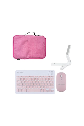 Apple Uyumlu iPad  Air 11 2024 İçin Çanta+tr Bt Klavye+mouse+stand- Al8127