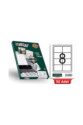 Herboy Hb-1008 99,1 X 67,7 Mm A4 Baskılı Laser Etiket 50 Adet