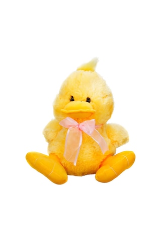 Kurdeleli Ördek Peluş 30 Cm Sarı