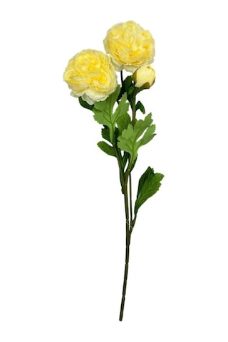 Yapay Çiçek Şakayık Çiçeği Krem Renk 2 Çiçek 1 Tomurcuk 50cm Krem