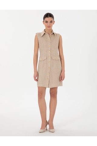 Pierre Cardin Kadın Bej Elbise Dokuma 50305999-vr011 Bej