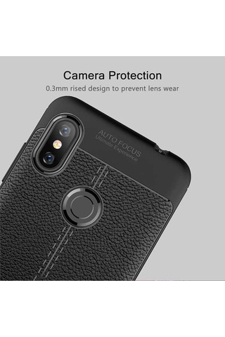 Xiaomi Redmi Note 6 Pro Kilif Deri Tarzi Niss Silikon Case 389472359