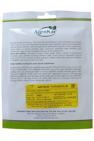 Tatlı Sivri Biber Tohumu 10 Gr 1 Paket