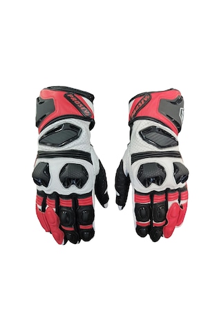 Gl66 Kırmızı Beyaz Yarış Eldiveni