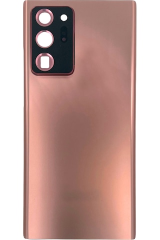 Teknonet Samsung Galaxy Note 20 Ultra Uyumlu Geniş Kamera Camlı Batarya Kapağı - Siyah Siyah