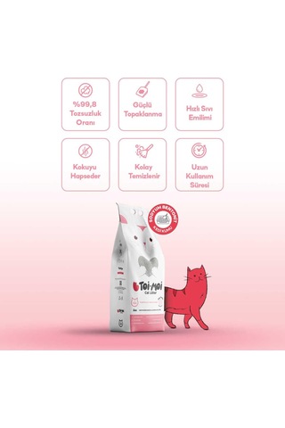 Toi Moi Sodyum Bentonit Kedi Kumu - Bebek Pudrası Kokulu 10 L