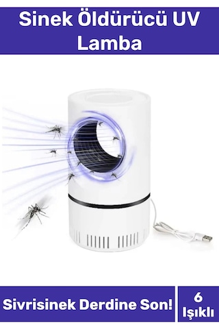 Premium Sessiz Yükseltmiş Güç 6 Uv Işık Elektrikli Uv Sinek Sivrisinek Haşere Öldürücü Lamba