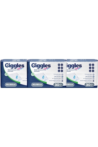 Giggles 90x180 Yatak Koruyucu Örtü 3 x 30 Adet