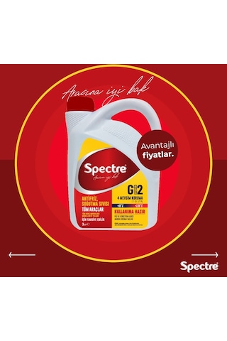 Spectre Hazır Antifriz G12 Kırmızı -40 Derece
