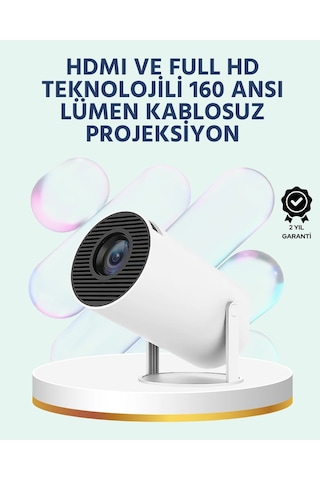 Mey İthalat 160 Ansı Lümen Parlaklığa Sahip Geniş Ekran Projeksiyon