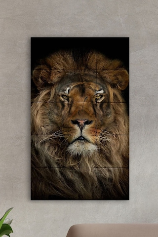Doğal Taş Tablo - Aslan Tablo- Duvar Dekoru 30x50cm