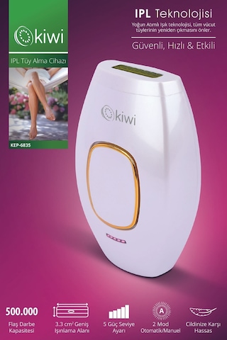 Kiwi KEP-6835 IPL Lazer Epilasyon Tüy Alma Cihazı