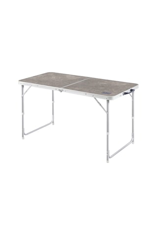 Haegs Portatif Kamp Masası, 3 Yükseklik Ayarlı, Katlanır Piknik Masası, Kolay Taşınabilir Alüminyum Masa - 120x60 - Mermer Desenli Gri