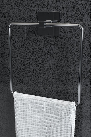 Karteya Kare Yapışkanlı Gümüş Kare Havluluk Banyo Havlu Kare Pratik Askılık Gümüş