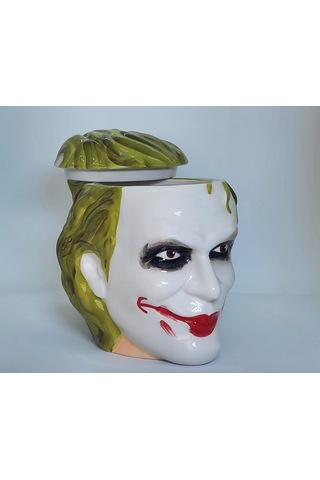 Joker Tasarımlı Kapaklı Kupa - Mug Çok Renkli
