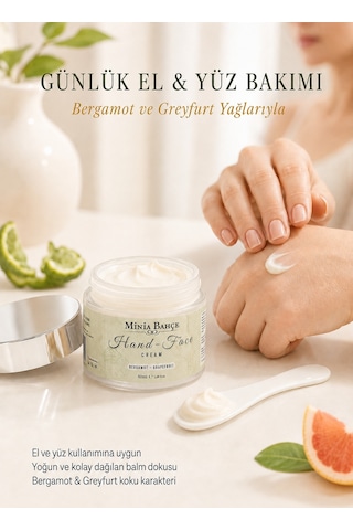 Minia Bahçe Bergamot & Greyfurt El ve Yüz Kremi 50 ML