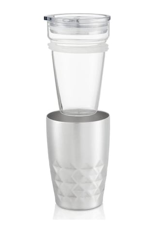 Joystar Çelik Kaplı Cam Termos Bardak 354 ML