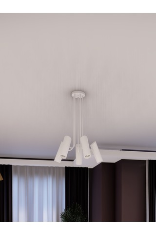 Lyra Beyaz Minimalist 5 Li Spot Avize Gu10 Duylu