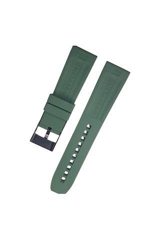 Breitling Modeli 22mm Yeşil Silikon Saat Kordonu Yeşil