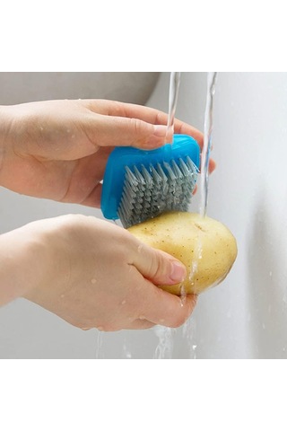 Cc Ggball 3 Parça Meyve Sebze Fırçası, 3 Adet Sebze Fırçaları Meyve Scrubber Esnek Kıllar Scrubber Temizleme Aracı Havuç Meyveler Için Mutfak Fırçası Ev Mutfak