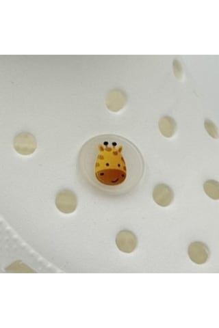 Crocs Terlik Süsü Ve Aksesuarı , Çanta Süsü Renkli Jibbitz Dijital Zürafa 01 Görselli Figür Aksesuarı Sarı-turuncu