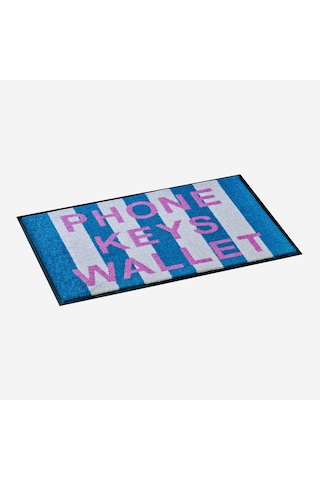 Pembe Polyamid Kumaş Phone,keys,wallet Kapı Önü Paspası 75x50 Cm
