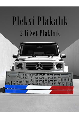 Fransa Bayraklı Plakalık Pleksi