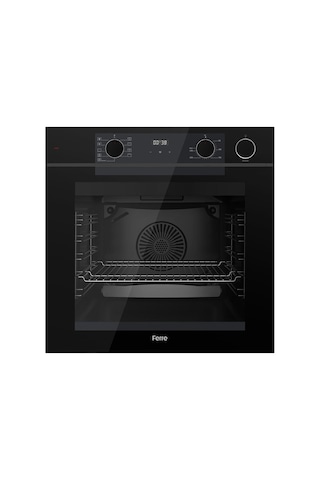 Fryart QEP64CS - SC405-WFA - D063-SA Siyah Cam Ankastre Set