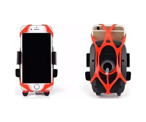 Lastik Destekli Standlı Bisiklet Telefon Tutucu Kahverengi