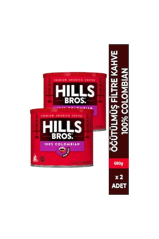 Hills Bros 100% Colombian Filtre Kahve 2 x 680 G