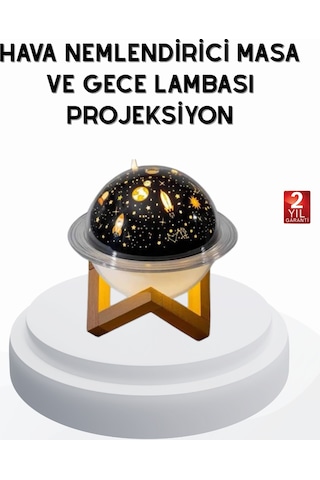 Usb Mini Hava Nemlendirici Ve Projeksiyon Lamba Taşınabilir Sessiz Dekoratif Aromaterapi Cihazı