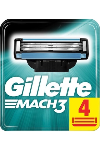 Gillette Mach3 Yedek Tıraş Bıçağı 4'lü