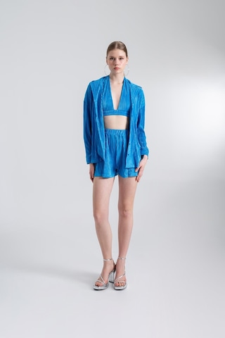 Holly Lolly Oversize Düğme Kapamalı Comfy Oversize Gömlek Mavi
