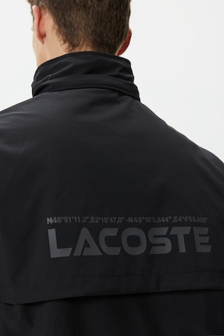 Lacoste Hooded Outdoor Men's Jacket Black Erkek Çıkarılabilir Kapitone Yelekli Erkek Mont Siyah
