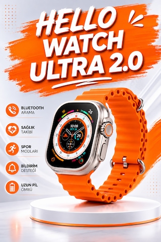 Hello Watch Ultra 2.0 49 MM Akıllı Saat (İthalatçı Garantili)