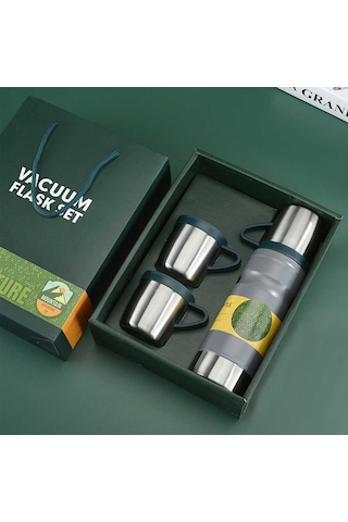 Kapris Çelik 3lü Termos Seti 680 Ml Gri Kap-290 Gri