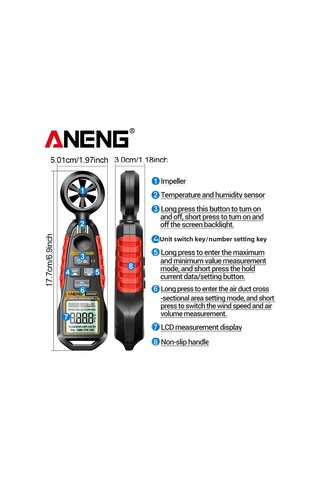 Conventions1 Dijital Anemometre Testi 9999 Sayım 0.4 30 M/s