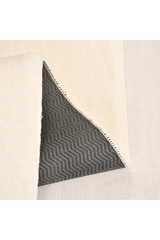 Poly Peluş Halı-krem- Salon-mutfak-antre-oturma Odası-yumuşak-kaymaz Taban-yıkanabilir Modern