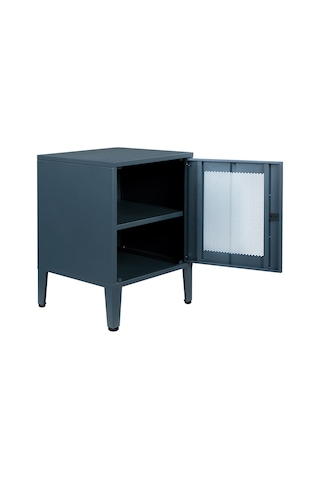 Lande Ziglat Serisi Perfore Kapaklı Metal Dolap Antrasit Gri Ral 7016 450x490x450 Mm Gri-beyaz