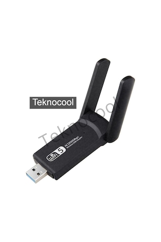 USB 3.0 1200Mbps Harici Wi-Fi Adaptörü Çift Bant 5Ghz 2.4Ghz