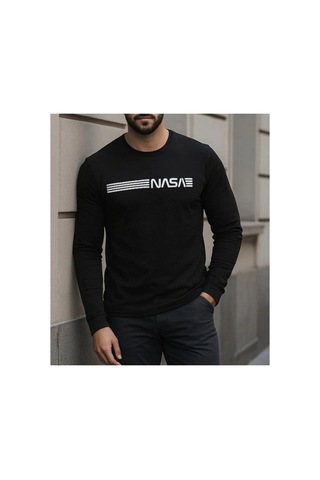Butik İstanbul Erkek Uzun Kollu Bisiklet Yaka Viskon Sweat Siyah