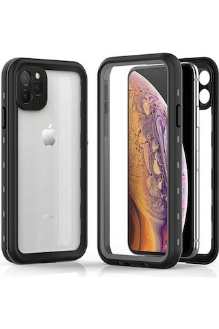 Apple Uyumlu iPhone 11 Pro Max Kılıf 1-1 Su Geçirmez Kılıf Siyah