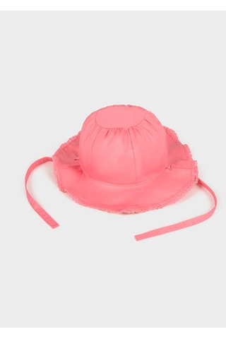 Kız Bebek Çift Taraflı Penye Şapka Pembe Pembe