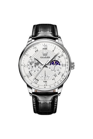 Olevs 2893 Erkekler Çok Fonksiyonlu İş Kuvars Saati Siyah + Beyaz