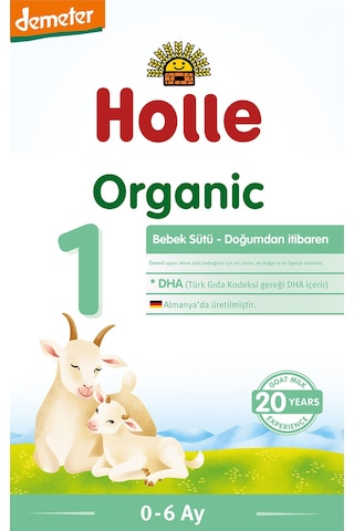 Holle Organik 1 Keçi Sütü Bebek Formülü 400 G 4 Adet