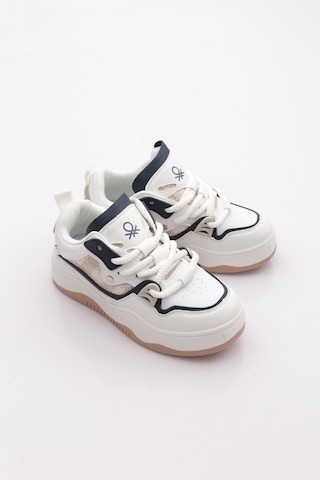 Benetton Bni-12157 Kadın Sneaker Ayakkabı Beyaz Lacivert