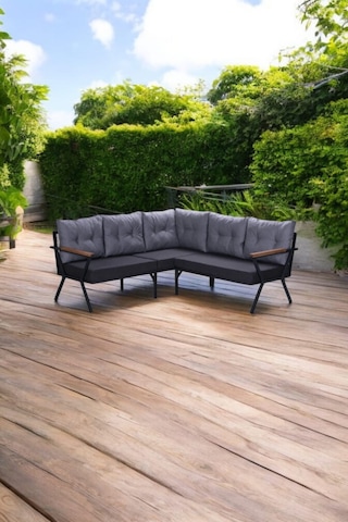 PiLocco Demonte Metal Mutfak Köşe Takımı 180 x 180 CM Antrasit - Gri