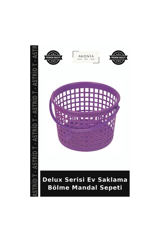 Delux Serisi Ev Saklama Bölme Mandal Sepeti Çok Renkli