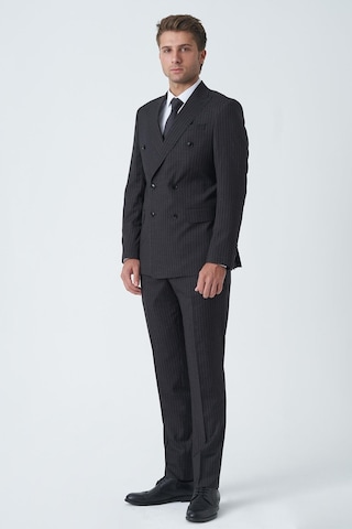 White Stone Lancaster T2471 Slim Fit Likralı Kruvaze 6 Drop Takım Elbise Desenli-desenli Çok Renkli
