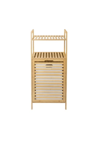 Lorin Bambu Sepetli Banyo Rafı Ahşap